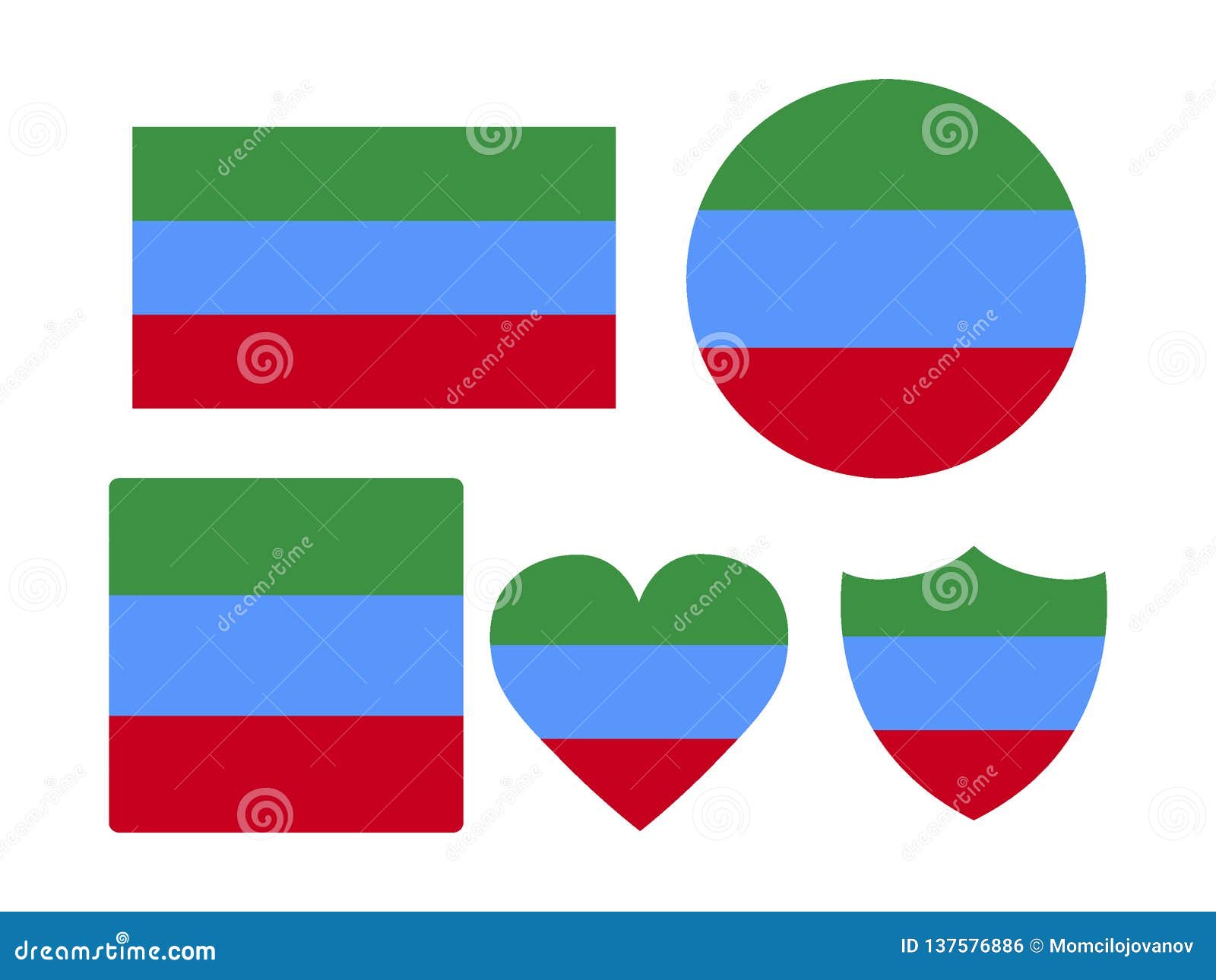 Дагестанский флаг круглый